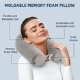 thumbnail image 5 of KAIPARA Twist Memory Foam Travel Pillow for Airplanes - Free-Form Travel Neck Pillow for Sleeping, Airplane Pillow for Chin, Leg and Lumbar Support, Soft and Adjustable Bendable Roll Pillow on Trips, 5 of 9