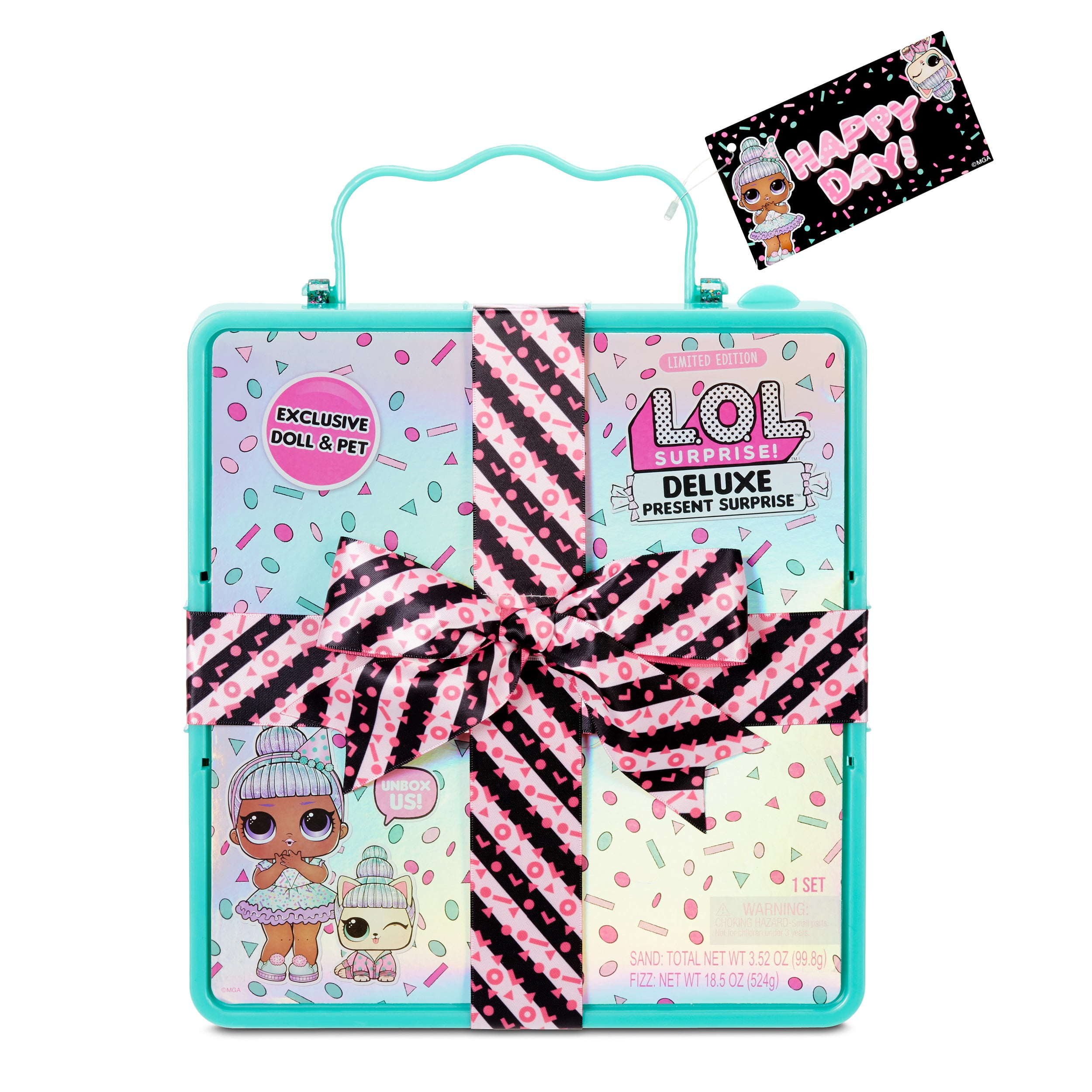 L.O.L. Surprise! Deluxe Present Surprise with Limited Edition Sprinkles Doll and Pet