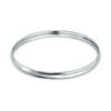 Domed Stackable Bangle Bracelet Silver Tone Stainless Steel 8 5 Inch