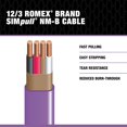 thumbnail image 4 of Southwire Romex SIMpull Residential Wire, 12 Gauge, 3 Conductor, 25 Ft, W/G NM-B Cable, Purple, 63947821, 4 of 6