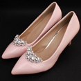 thumbnail image 4 of 2pcs Rhinestone Crystal Flower Shoe Buckle Shoe Clips for Bride Wedding Party, 4 of 8