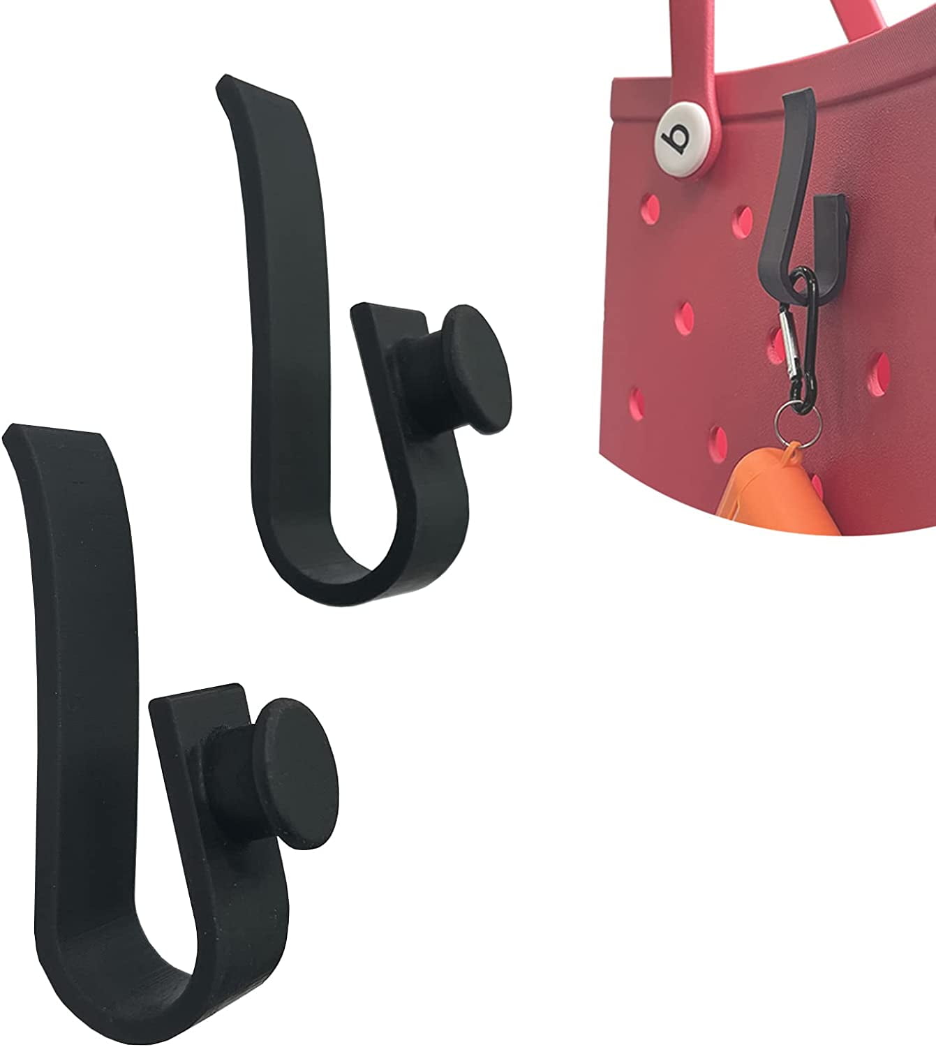 2Pcs Hooks Accessories for Bogg Bags, Insert charm Cutie Cup Holder Key  Holder