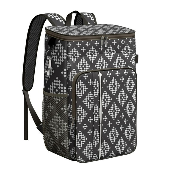Bohemian Cooler Backpack - 20L Insulated Leakproof Bag, Vintage Fashion for Beach & Picnic