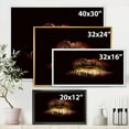 thumbnail image 4 of Designart 'Sexy Golden Metallized Woman Lips IV' Modern Framed Canvas Wall Art Print, 4 of 5