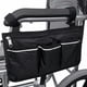 thumbnail image 1 of Bolsa para silla de ruedas (negra, 32,5 x 18 cm) con bolsillos, bolsa para reposabrazos lateral de silla de ruedas, bolsa de almacenamiento para accesorios de silla de ruedas y scooter de movilidad, 1 of 5