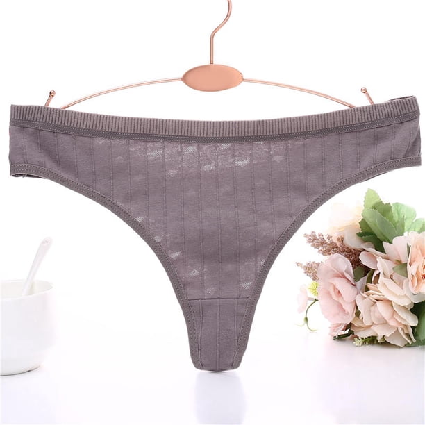 Tanga tanga bragas de algodón para mujer ropa interior Sexy lencería 3D rayas algodón G-string bragaspangjing