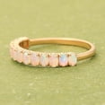 thumbnail image 3 of Natural Opal Ring, Vintage Opal Band, Opal Wedding Band, Rose Gold Opal Ring, Dainty Opal Ring, October Birthstone Ring, Matching Band Ring, 3 of 5