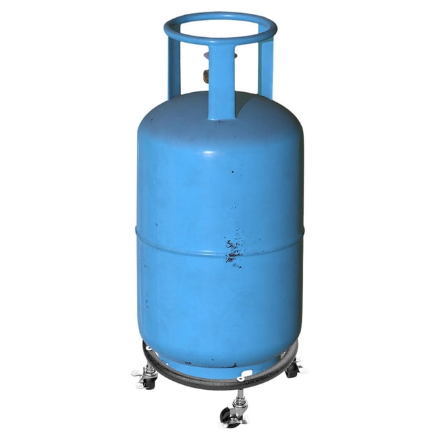 Soporte para tanque de gas, base móvil para cilindro de gas, soporte para tanque de gas, tanque de gas multiusos NegroconFreno28.7cm