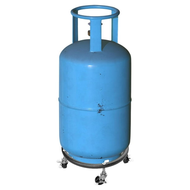 Soporte para tanque de gas, base móvil para cilindro de gas, soporte para tanque de gas, tanque de gas multiusos NegroconFreno28.7cm