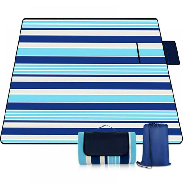 ZAZE Picnic Blankets Beach Blanket, 80''x80'' Extra Large Thick 3