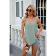 thumbnail image 4 of Anbech Women Double Shoulder Straps Tank Tops Flowy Scoop Neck Tanks Eyelet Sleeveless T-Shirts, 4 of 8