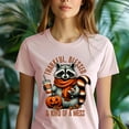 thumbnail image 5 of Graphic T-Shirt Thankful Blessed and Kind of a Mess Raccoon Print for Women, Ash, Size 2XL, 5 of 6