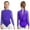 Purple, variant on Gymnastics Leotard for Girls Sparkly Sheer Mesh Long Sleeve Figure Skating Bodysuit One Piece Jumpsuit Purple 6