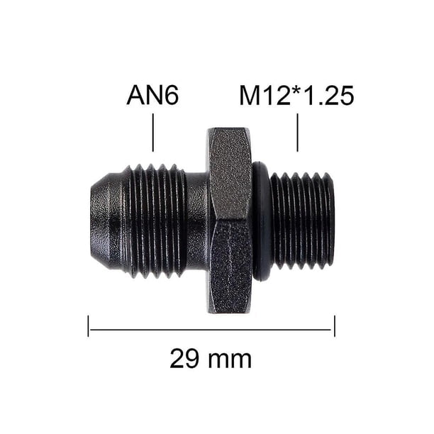 Universal male 6AN AN6 to M10 m12x1.25/1.5, AN6 to m16 m14x1.5, AN6 to 1/4 3/8 1/2 npt metric straight fit~1282