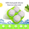 thumbnail image 3 of Rose Ice Mold Anti-Leakage 4 Grids Portable Reusable, 3 of 10