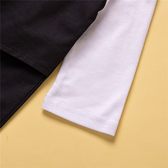 Vedolay Boys Fashion Outfits Boy's 2 Piece Outfits Tropical Long Sleeve Top and Pockets Pants Set,Black 0-3 Months