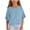 Blue, variant on kpoplk T Shirts for Girls Letter Print Graphic Tees Oversized Casual Loose Drop Shoulder Short Sleeve Basic Summer Tops(Black,14-15 Y)