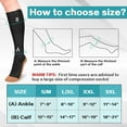 thumbnail image 5 of Wukang 15-20mmHg Closed Toe Copper Fiber Compression Sock, Knee High Graduated Medical Zipper Compression Stockings for Women and Men, 5 of 8