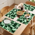thumbnail image 5 of Green Ombre Placemats Set of 6 Modern Simple Gradient Abstract Texture Place Mats Indoor Wipeable Table Mats Washable Cloth Dining Table Placemats for Kitchen Holiday Party Home Decor 13x19 Inch, 5 of 9