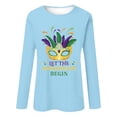 thumbnail image 4 of JJHGVB Comfort Sweatshirt Mardi Gras Sequin Shirt Pullover Sweatshirts for Women Mardi Gras Sequin Top Mardi Gras Outfit Mardi Gras Decorations Baggy Sweatshirt for Women Light Blue M, 4 of 4