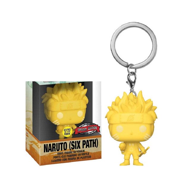 LLavero de Anime Naruto de PVC, minifiguras de colección de Kakashi, Sasuke, Kurama, seis caminos, regalo para niños Fivean Figuras de anime