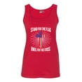 thumbnail image 1 of Ladies I Stand For Flag Kneel For Cross American Flag USA DT Tank Tops, 1 of 2