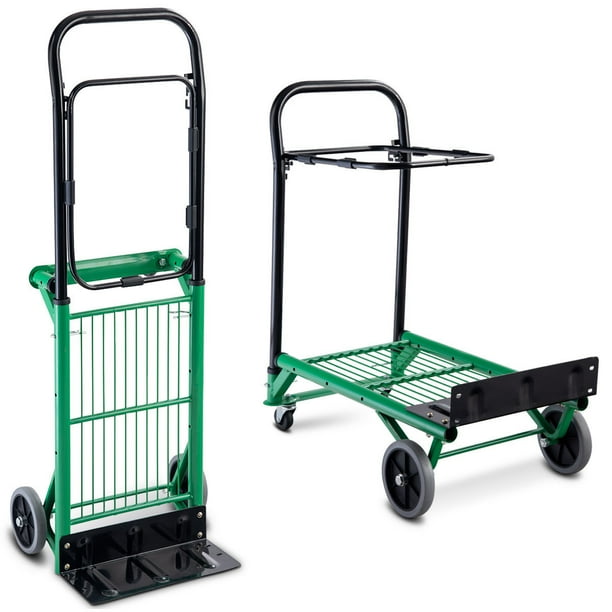 Goplus 2in1 Convertible Platform Hand Truck Garden Dolly Cart Folding