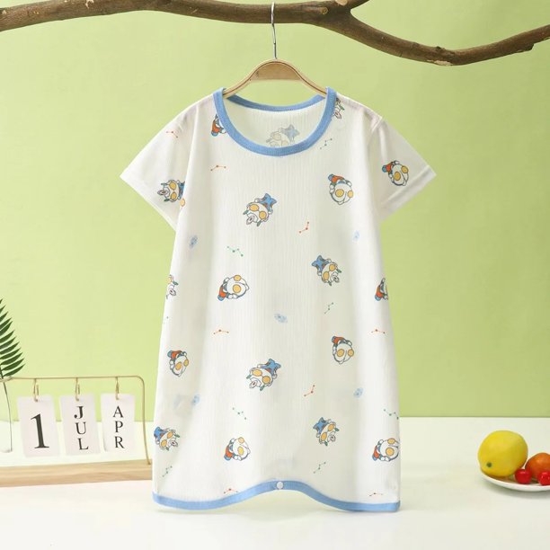 Pelele fino de seda de hielo para niños, ropa de dormir antipatadas, camisón para niños y niñas, ropa para el hogar, pijamas, ropa cómoda para bebés