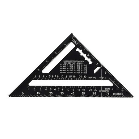 

KAGAYD Beslands Aluminum 7 Inch Rafter Square Carpenter Layout Tool Alloy Triangle Ruler Protractor （inch ）