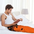 thumbnail image 5 of Logiee Halloween With Black Bats Print Pajama Pants for Men,Men’s Pajama Bottoms,Mens PJ Pants with Pockets & Button Fly-X-Large, 5 of 6