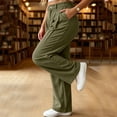 thumbnail image 6 of Posijego Women's Corduroy Pants High Waisted Wide Leg Pants Ladies Business Casual Dress Vintage Pants with Pockets, 6 of 7
