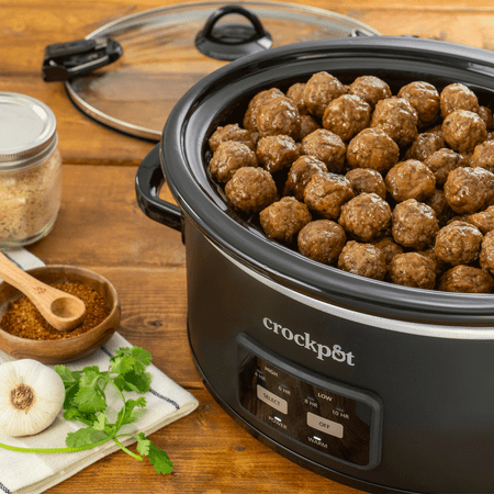 Crock-Pot - Cook & Carry Programmable  6-Quart Slow Cooker - Matte Black
