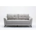 thumbnail image 4 of Callie's Gray Woven Fabric Loveseat Set - Includes 1 Sofa & 1 Loveseat with Pocket Coil Seating, 4 of 9