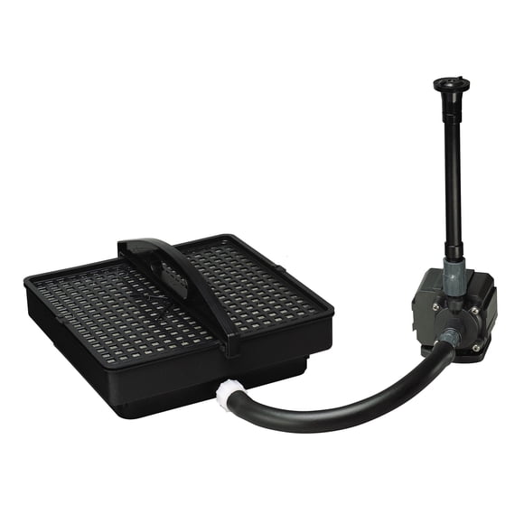 Pondmaster 02212 Pond Fountain Pump Filter Kit 250 GPH PMK 1250 & Fountain Head