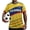 Colombia Flag, variant on Spain Flag Soccer Jersey for Men Classic Sport Shirts Casual Outfits Short Sleeve T-Shirt for Football Training, Gym & Home Relaxation