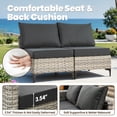 thumbnail image 5 of Vcatnet Outdoor Furniture 10 Pieces Patio Conversation Set All-Weather Rattan Wicker Outdoor Sectionals with Swivel Rocking Chair and Solar-Powered Coffee Table Black, 5 of 11