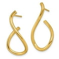 thumbnail image 3 of Auriga Fine Jewelry 14K Yellow Gold 29.5mm Twisted Teardrop Dangle Earrings for Women, 3 of 4