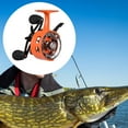thumbnail image 1 of Colaxi Moulinet de Pêche sur Glace 3.2:1 Rapport de Démultiplication Réparation Remplacement Outil Ultraléger Équipement de Pêche 3+1 Roulements Métalliques pour Eau Salée Rivière Orange Main Gauche, 1 of 8