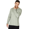 thumbnail image 3 of INTIMO Mens' Long-Sleeve Crewneck Pajama Sleep Top Rayon Cotton Blend Casual Lounge Sleepwear, 3 of 4