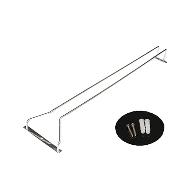 Yuarrent Sola debajo del gabinete Stemware Rack Barra de cocina Alambre de acero inoxidable Soporte para colgar copas de vino Almacenamiento y organización del hogar 35cm Yuarrent HA0679-02B