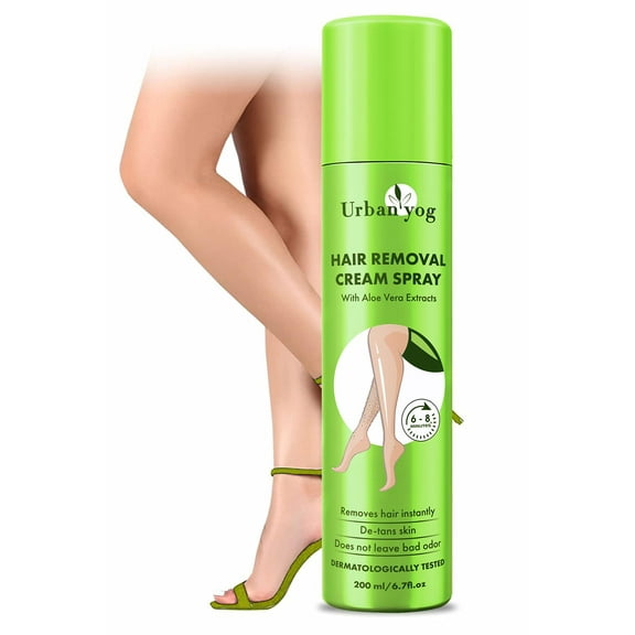Urban yog Hair Removal Cream Spray for Women (200 ML, Aloe vera (Green))