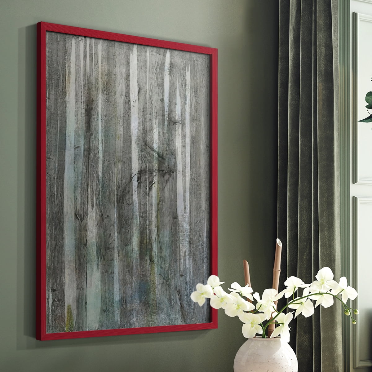 Birch Forest Abstracts I in Paper Solid Wood 8 x 10 Framed Print