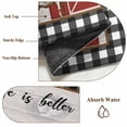 thumbnail image 6 of 2x3 Ft Entryway Area Rug, Farmhouse Barn Kitchen Rug Runner Washable Floor Mat, Vintage Cabin Cow Wood Grain Checkered Non Slip Indoor Door Mat Throw Carpet for Bathroom Living Room Bedroom, 6 of 8