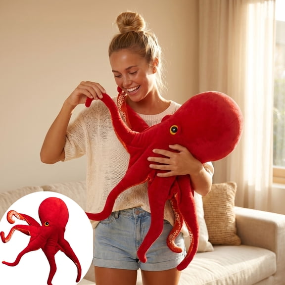 MMJ Stuffed Animals Octopus Plush Toy Soft Cute Sea Life Figure Gift 7.87in