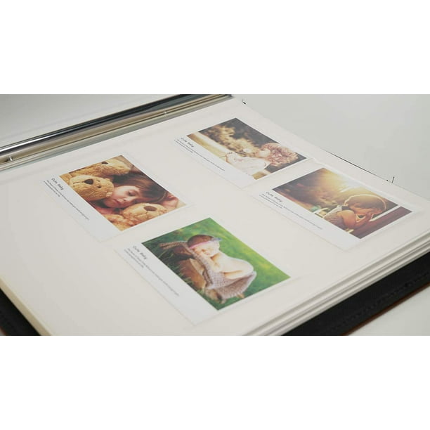 Self Stick Adhesive Photo Album, Large Leather Cover Magnetic