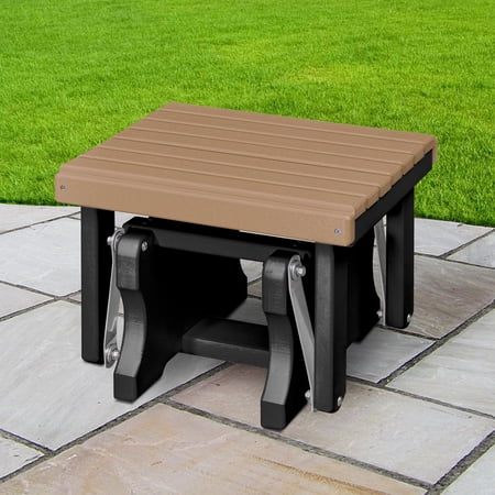 American Furniture Classics Model 601CBK Gliding Ottoman, A Cedar on Black