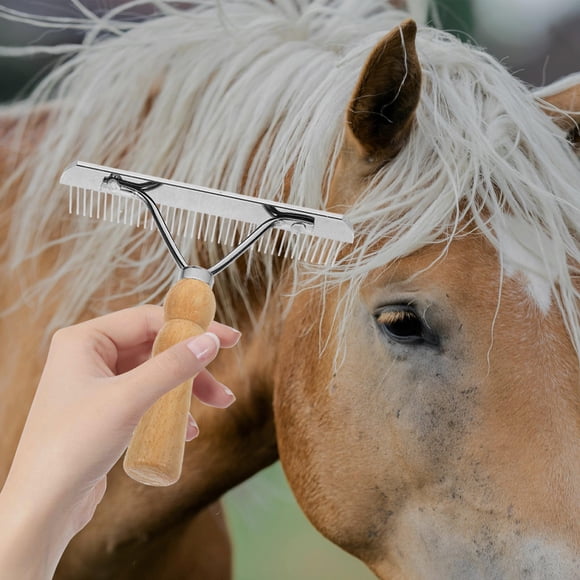 BESTYASH 4Pcs Assorted Color Horse Mane and Tail Detangler Brush for Animal Care 6.3x6.3x1.6in
