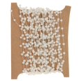 thumbnail image 1 of Rongfmy 5m Beige Pearl String Crafts Applique Beaded Chain Garland Wedding Ribbon, 1 of 9