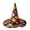 typeC, variant on Quilted Witch Hat Decorative Magic Hat Vintage Gothic Style Cone Hat with Wide Brim for Halloween Party Home Decor