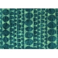 thumbnail image 1 of Ahgly Company Indoor Rectangle Abstract Turquoise Blue Modern Area Rugs, 2' x 3', 1 of 4